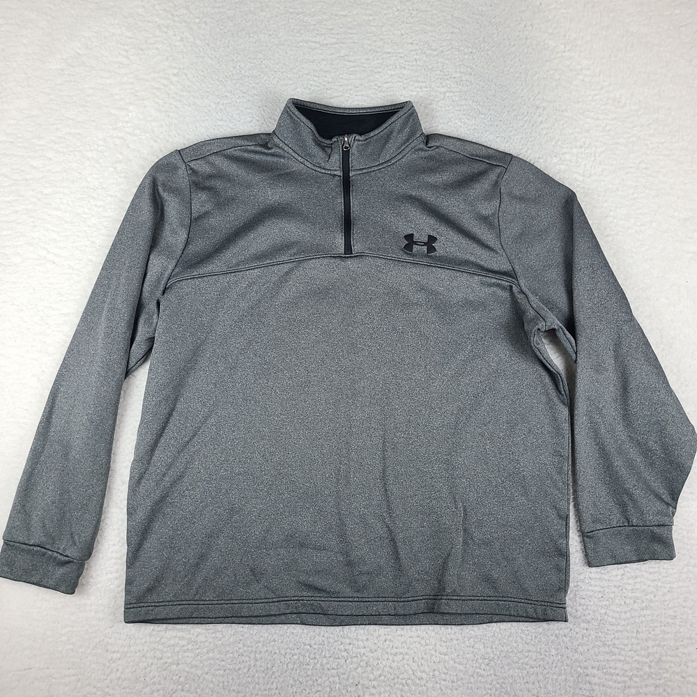 Under Armour Sweater Mens 2XL XXL Dark Gray Performance Loose Coldgear Fleece